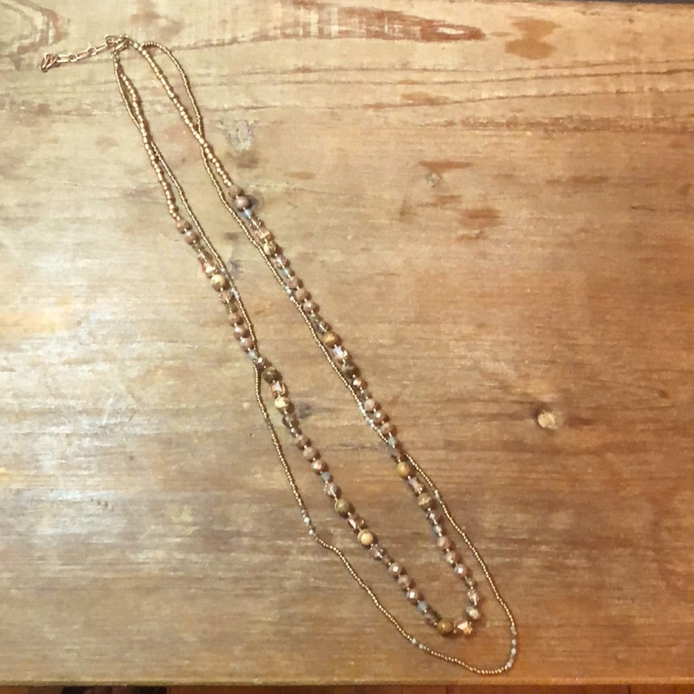 Double Strand Beaded Necklace